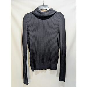 Lolë Black Ribbed Turtleneck Sweater Women’s Medium
